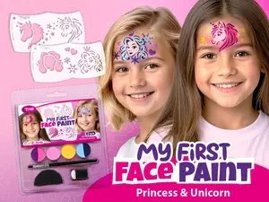 Arcfestő készlet sablonnal - Princess&Unicorn