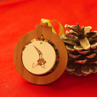 Fa ajándékkísérő / Karácsonyfadísz - Hóchóc szívvel