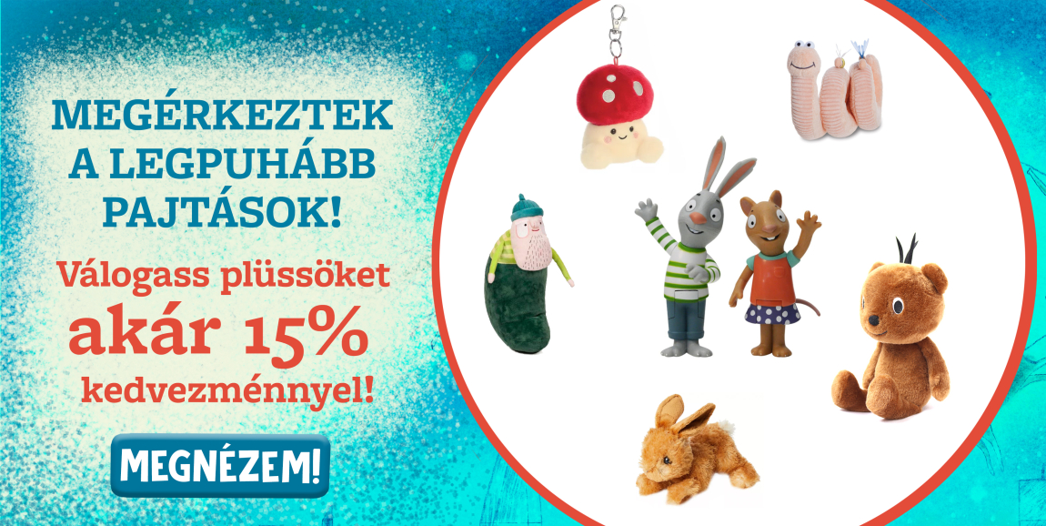 Plüssök, a pihe-puha játszótársak akár 15% kedvezménnyel