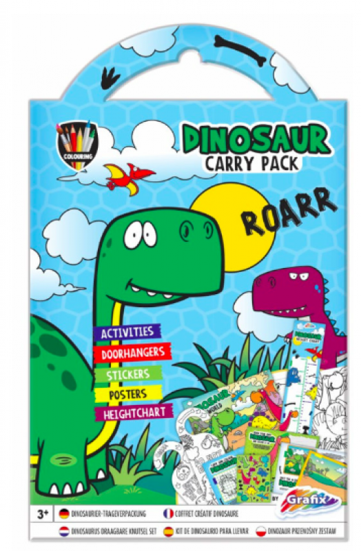 Hordozható foglalkoztató és színező csomag - Dinoszaurusz