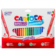 Carioca - Kétvégű színes filctoll készlet, 24db
