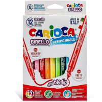 Carioca - Kétvégű filctoll készlet - 12db