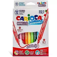 Carioca - Kétvégű filctoll készlet - 12db