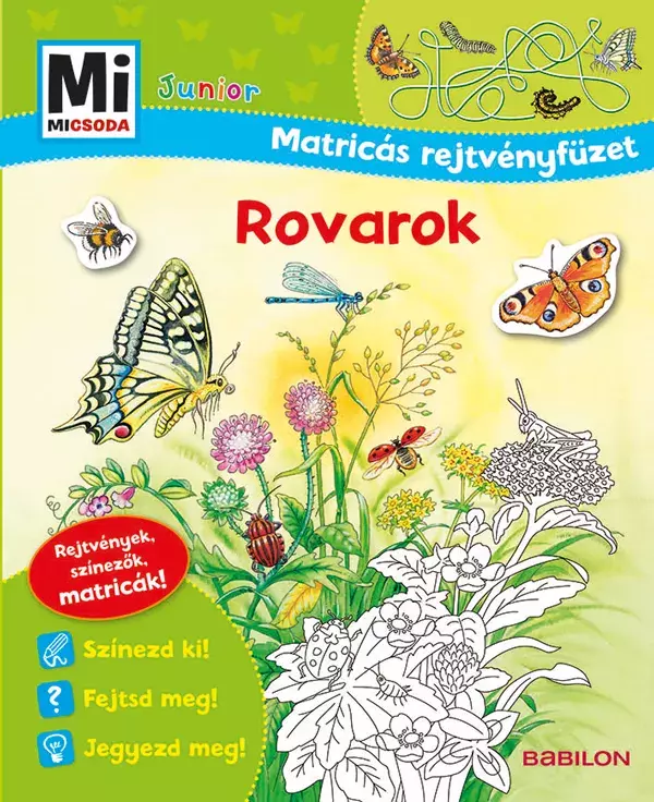 Mi Micsoda Junior Matricás Rejtvényfüzet - Rovarok