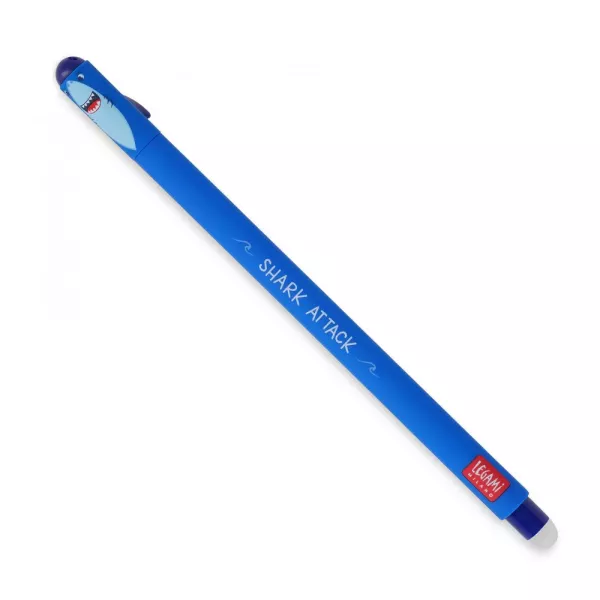Legami - radírozható zselés toll - kék tinta - Cápa