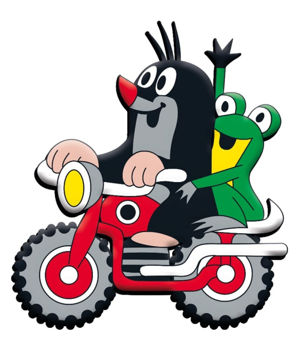 3D mágnes - Kisvakond motoron