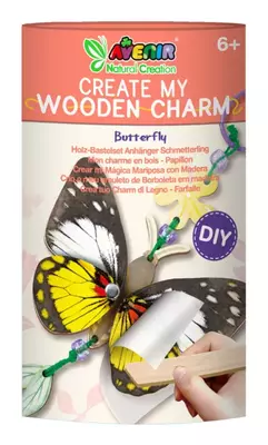 Charm készítő kreatív készlet fából - Pillangó