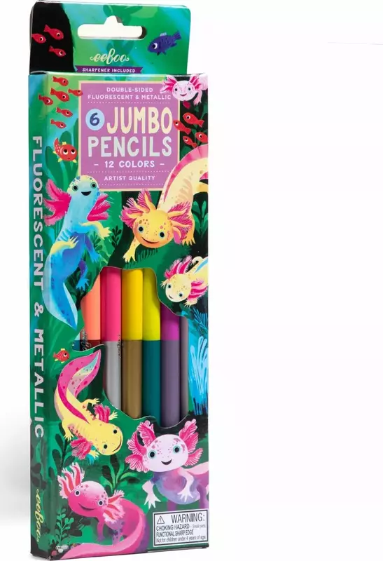 Színesceruza készlet - Kétvégű, jumbo - Axolotl - 6db