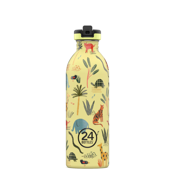 24Bottles Kids kulacs - Jungle Friends - 500ml - Szívószállal