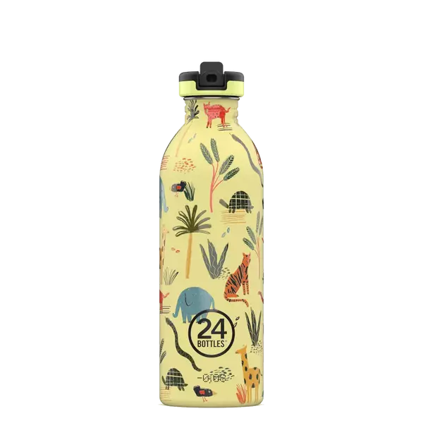 24Bottles Kids kulacs - Jungle Friends - 500ml - Szívószállal