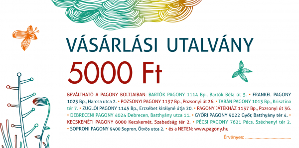 Vásárlási utalvány – 5000 Ft