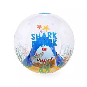 Felfújható strandlabda gliterrel - Cápa - 40cm