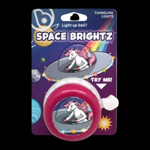 Kerérkpár csengő színes led világítással - rózsaszín, unikornis