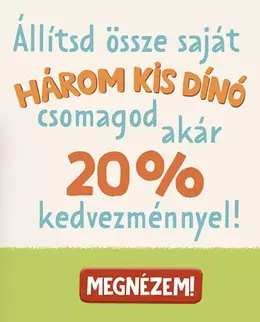 Állítsd össze a saját három kis dínó-csomagod!