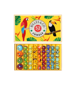 Billes & Co üveggolyó szett - large box - Jungle