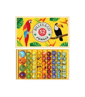 Billes & Co üveggolyó szett - large box - Jungle