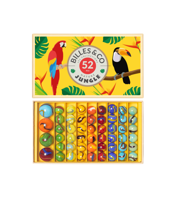 Billes & Co üveggolyó szett - large box - Jungle