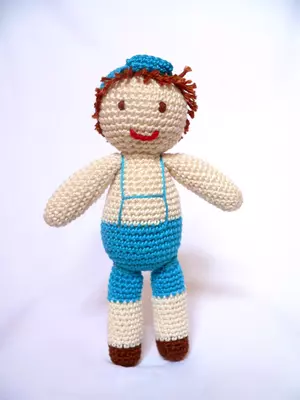 Horgolt baba - fiú
