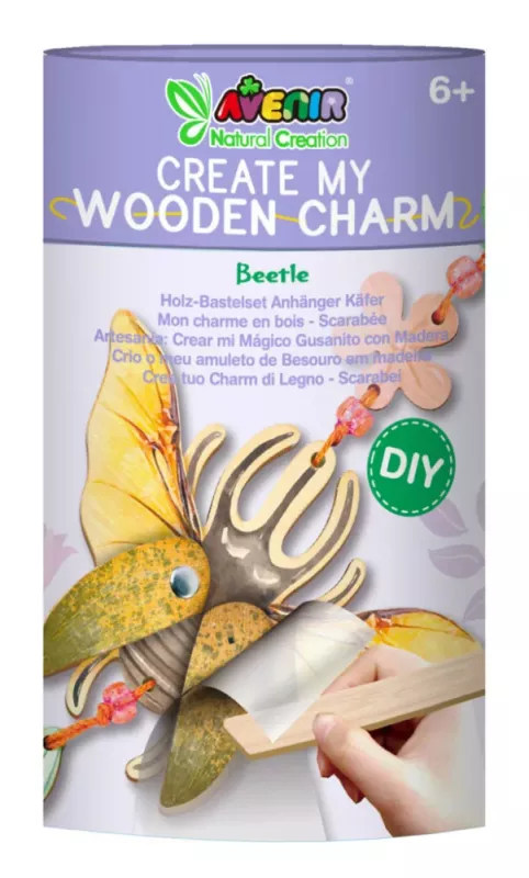 Charm késztő kreatív készlet fából - Bogár