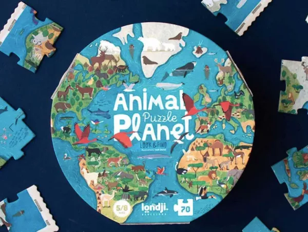 Böngésző puzzle - Állatok bolygója - 70db