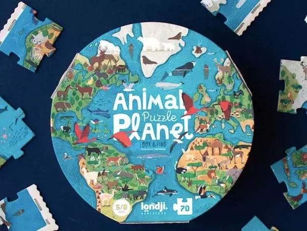 Böngésző puzzle - Állatok bolygója - 70db