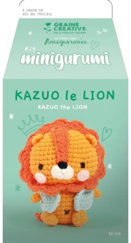 Minigurumi készlet – Kazuo, az oroszlán - 10cm