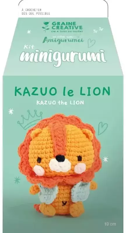 Minigurumi készlet – Kazuo, az oroszlán - 10cm