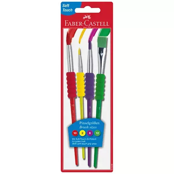 Faber Castell - Ecsetkészlet - puha fogás, 4 db