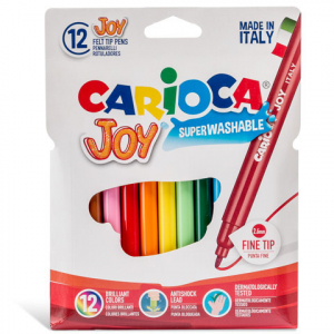 Carioca - Joy kimosható vékony filctoll készlet, 12db-os