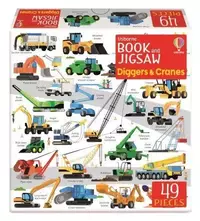 Book and Jigsaw - Diggers and Cranes