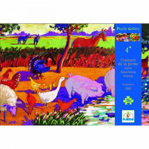 Puzzle - Színes farm, 36db-os