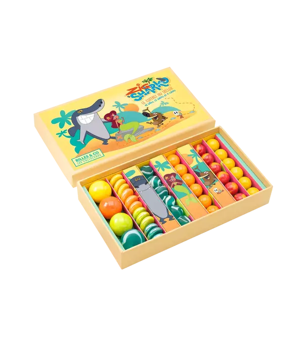 Billes & Co üveggolyó szett - large box - Zig & Sharko