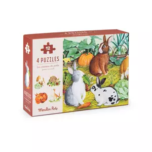 Puzzle - A négy évszak - Állatok - 4x12db