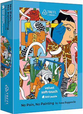 Bársony tapintású puzzle - Tetovált lány - 500 db