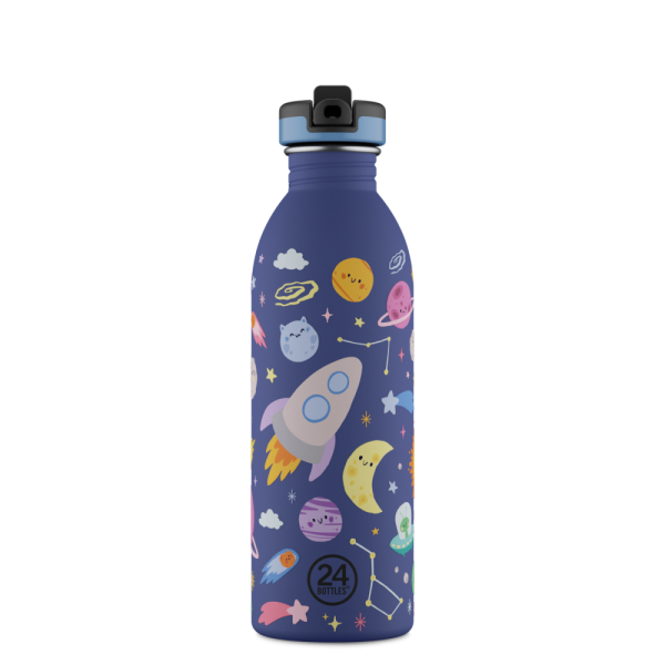 24Bottles Kids kulacs - Space Friends - 500ml - Szívószállal 