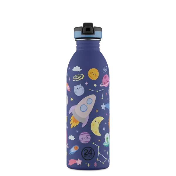 24Bottles Kids kulacs - Space Friends - 500ml - Szívószállal 