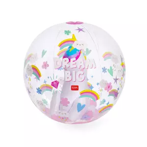Felfújható strandlabda gliterrel - Unikornis - 40cm