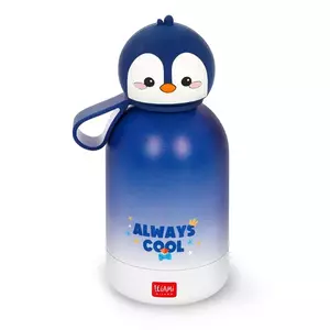 Duplafalú rozsdamentes acél kulacs - Pingvin - 310 ml