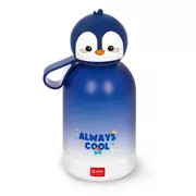 Duplafalú rozsdamentes acél kulacs - Pingvin - 310 ml