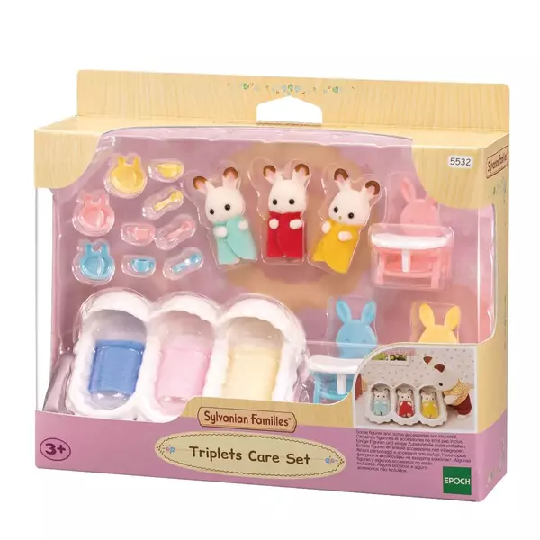 Sylvanian Families - Csoki nyuszi hármasikrek gondozó készlet