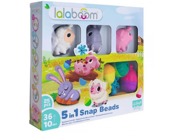 Lalaboom - Montessori bébi játék állatokkal - 25db-os