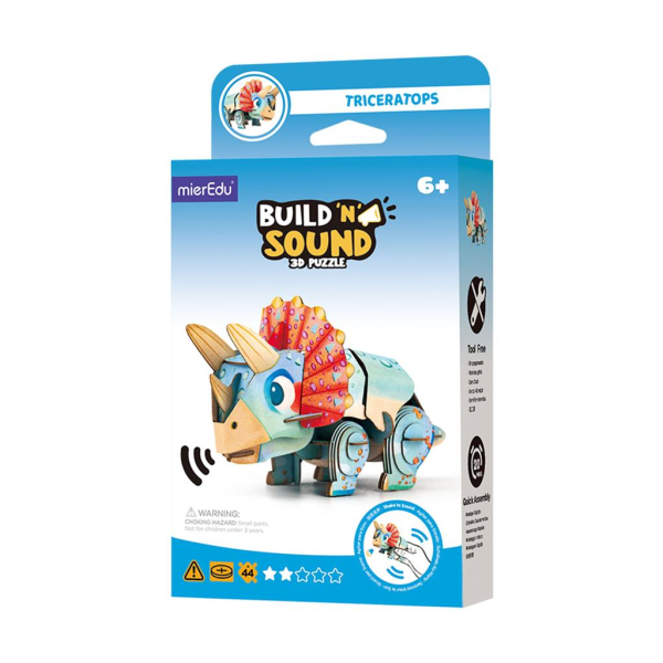 Hangot adó 3D állatos puzzle - Triceratops