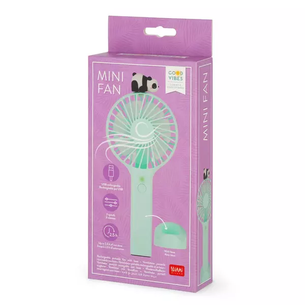 Tölthető mini ventilátor - Panda - 21.5cm