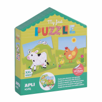 Párosító puzzle és matricázó - Háziállatok
