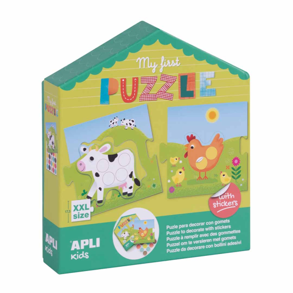 Párosító puzzle és matricázó - Háziállatok