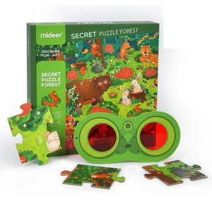 Puzzle - Meglepetés puzzle szemüveggel - Erdő - 35db-os
