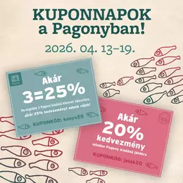 Tavaszi kuponnapok a Pagonyban!