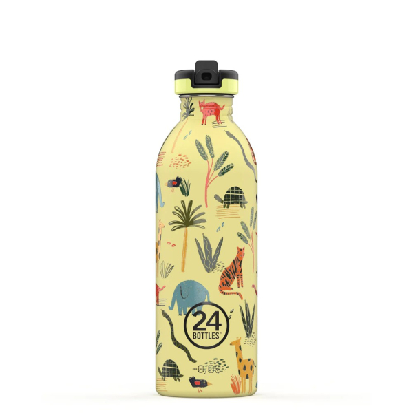 24Bottles Kids Urban rozsdamentes kulacs, Jungle Friends - 500ml