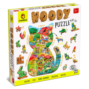 Fa puzzle - Háziállatok - 48db