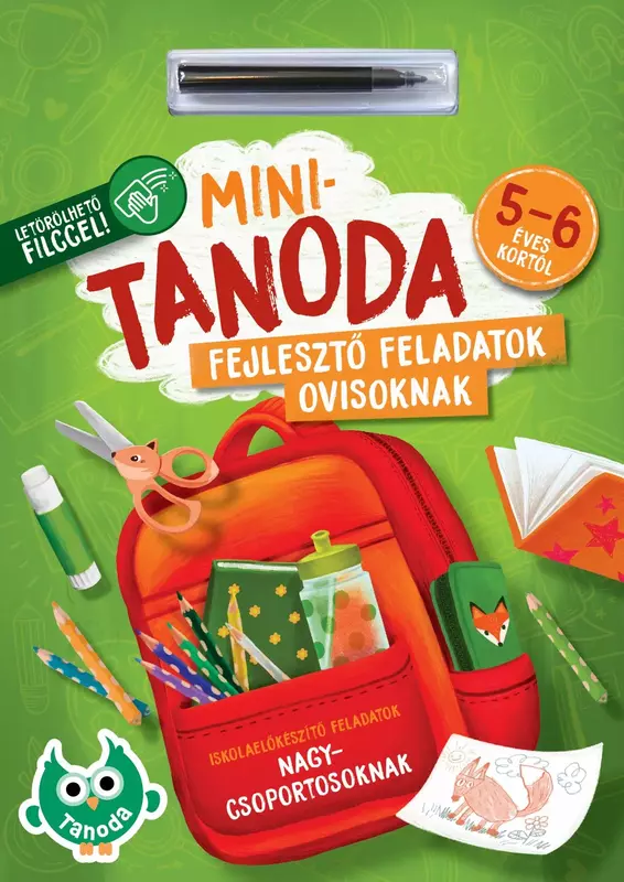 Minitanoda letörölhető filccel - 5-6 éves kortól